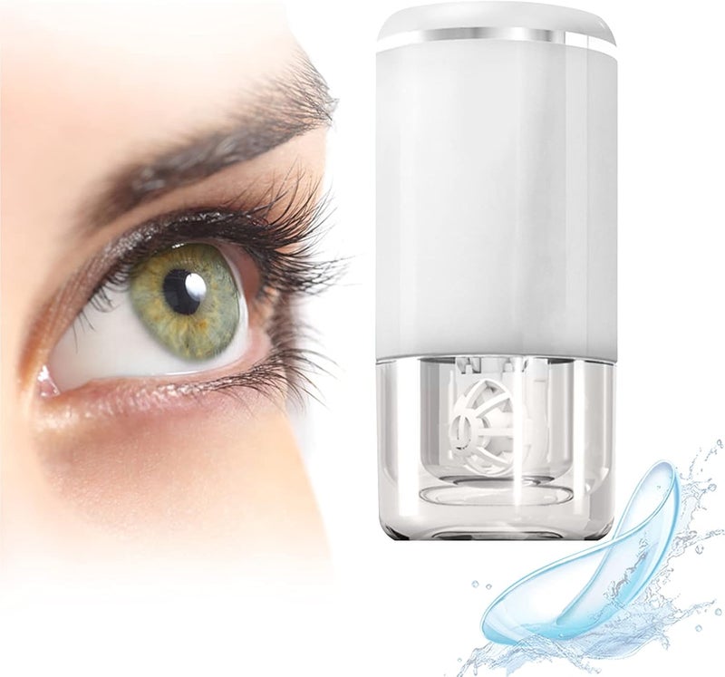 UpaClaire Contact Lens Cleaner, Intelligent Cleaning Machine for Soft and Rigid (RGP) Contact Lenses,White - Image 1